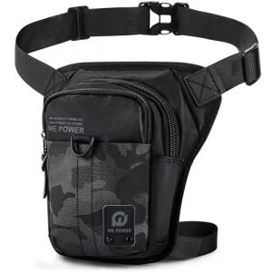 Virklyee Sac pour Les Jambes Moto Sacoche de Cuisse P&ecirc;che Sac de Jambe Tactique, pour Hommes et Femmes, Con&ccedil;u pour la randonn&eacute;e, l'alpinisme, la Moto, la p&ecirc;che,Longueur r&eacute;glable,Nylon(#1783) (OYSHOPP, neuf)