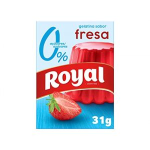 Royal, G&eacute;latine Go&ucirc;t Fraise, G&eacute;latine Light, Paquet de 31 gr, 12 Sachets x 2.58 gr (Portugal Essentials - FR, neuf)