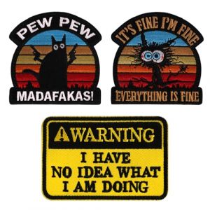 Lot De 3 Ecusson Thermocollant, Fun Patch Militaire, Patch Thermocollant Vetement,Ecusson Scratch a Coudre, Pour Adulte V&ecirc;tements Tactiques Sac &agrave; Dos Casquette De Baseball Uniforme (JIMIKK, neuf)