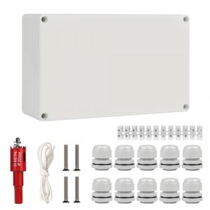 CPROSP Boîte de Dérivation Étanche Exterieur Blanc, Boîte Carrée IP66, 200x120x55mm, avec Passe Cable pour Ø6-12 mm (CPROSP, neuf)