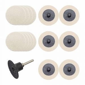 Merryland Disque &Agrave; Polir En Laine 50mm Meuleuse &Agrave; Rectifier, 50 mm Disque De Polissage En Laine 15 Pi&egrave;ces Avec Tige De 6,35mm, Rondelles En Feutre Roues de Tampons de Polissage M&eacute;tal Acier, DGTAB17C1 (Merryland Tools FR, neuf)