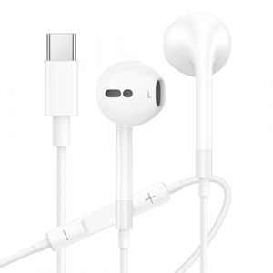 &Eacute;couteur USB C, &Eacute;couteurs Filaire USB C Casque St&eacute;r&eacute;o HiFi avec Microphone et Contr&ocirc;le du Volume, Casque Intra-Auriculaires pour iPhone 16 Pro Max/iPhone 15/15 Pad Pro Google Pixel Samsung Galaxy (zhihuikejiUKshop, neuf)