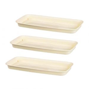 3 Pi&egrave;ces Plateau De Pot De Fleur, Soucoupe Pot De Fleurs, Bac Jardinage Barquette, Soucoupe Pour Plantes, Soucoupe &agrave; Plante Rectangulaire, Convient Pour l'Int&eacute;rieur, l'Ext&eacute;rieur, Le Balcon, Le Jardin (Wxcrynm, neuf)