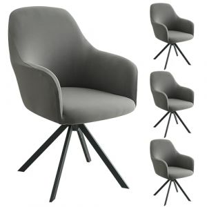 IGTOPS Lot de 2/4 Housses de Chaise Extensibles Pour Bureau, Ordinateur, Pivotante - Universelles Avec Accoudoirs, Amovibles et Lavables - Pour Maison, Salon et Salle (iglood, neuf)