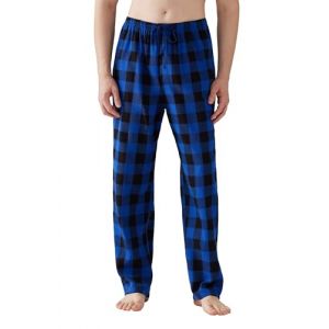 Jveyvth Pantalon de Pyjama Pour Homme, Pantalon de Nuit &agrave; Carreaux En Flanelle de Coton, Pantalons de Pyjama Avec Poches Et Braguette Boutonn&eacute;e (CSEASY, neuf)