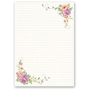 Papier à motif Fleurs & Pétales LETTRE FLORALE 250 feuilles DIN A4 - Paper-Media (Paper-Media, neuf)