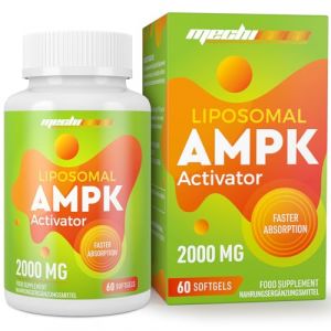 Capsules Liposomales Activateur AMPK 2000 mg, Formule 6-en-1 avec Berbérine HCL, Quercétine Dihydratée et Resvératrol, pour un Soutien Antioxydant, Sans Soja, Sans Gluten (GoldenMyrrh, neuf)
