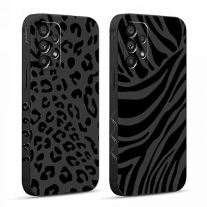 Pnakqil 2 Pi&egrave;ces Coque pour Samsung Galaxy A53 (5G) 6,5", Etui avec Motif Animaux L&eacute;opard Z&egrave;bre Peint Dessin Lat&eacute;ral Souple Silicone Case Housse T&eacute;l&eacute;phone Ultra Mince Antichoc Cam&eacute;ra Protection Cover (CLUBIEN, neuf)