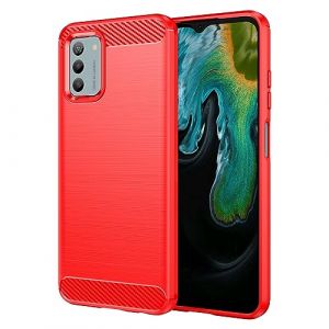 SCL Coque pour Nokia G42 5G Coque Nokia G42 5G [Rouge], Effet Fibre de Carbone Gel Grip Protection Cover [Anti Rayures] [Anti Collision] Coque Compatible avec Nokia G42 5G (Filber-FR, neuf)