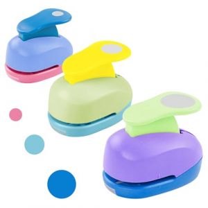 Perforatrice Scrapbooking, MOLENCO 3 Pi&egrave;ces Perforatrices Rond &agrave; Motif, Creative Perforatrices Cercle pour Projets DIY, Scrapbooking, &Eacute;tiquettes Cadeaux (8 mm, 15 mm, 25 mm) (Yunhaichuang, neuf)