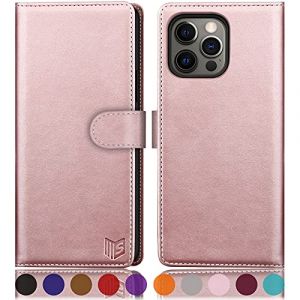 SUANPOT Etui Coque pour iPhone 13 Pro Max 6,7 Pouces [RFID Blocage] [Magnétique Protection] Fentes pour Cartes Protection Etui Housse Premium en Cuir PU pour Apple 13 Pro Max Etui Portefeuille Or Rose (KAPRETSOUStore, neuf)
