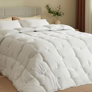 CASABEL Couette 2 Personnes 220x240 cm, Blanc Diamant, 700 g/m&sup2;, 100% Microfibre, Respirante & R&eacute;gulation Thermique, Couette Hiver/Automne, Chaude, Confortable, Lavable en Machine (CASABEL FR, neuf)