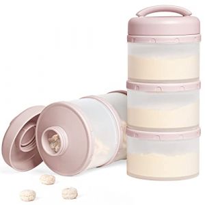 Termichy Boîte Doseuse à Poudre de Lait empilable, Paquet de 2 (rose clair) (HopeFU, neuf)