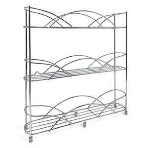 joeji's Kitchen Rangement Epices - Support Etagere a Epices Argentée - Comprend 2 Ventouses, Parfait pour Stocker Les Épices et Les Herbes, Peut Contenir 21 Pots Range Epices Cuisine… (Ridgewood_Products, neuf)