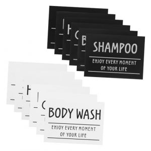 BELLIFFY Lot De 12 Étiquettes Autocollantes Pour Salle De Bain Étiquettes Pour Et Lotion Étiquettes Autocollantes Pour Étiquettes Pour Pour Les Mains Étiquettes De (Hunation, neuf)