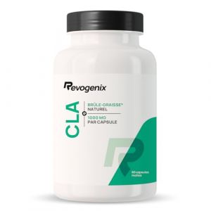 CLA 3000 mg | 80% d’Acide Linoléique Conjugué par dose | Brûleur de Graisse à Action Ciblé | 60 Capsules Vegan pour Hommes et Femmes | Alternative à la L-Carnitine | Fabriqué en France | Revogenix (TouteLaNutrition, neuf)