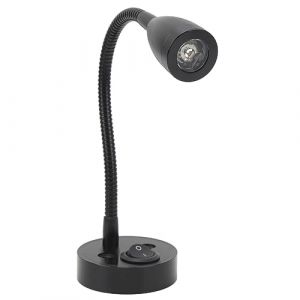 Qiilu 12V LED Liseuse RV Dimmable Lampe de Lecture 360 ​​Degrés Pivotant Flexible Col de Cygne Lampe de Chevet pour DC 12V à 24V Bateau Camion Voitures (Beige) (Moonyeu, neuf)