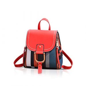 NICOLE&DORIS Sac à Dos Femmes Petit Sac à Dos Sac bandoulière Sacs à Main Sac à Dos pour Dames Cuir Sac à Dos Sac d'épaule, Rouge, L, sac (LOTSLOT OÜ, neuf)