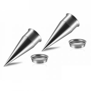 ANAZOZ Écarteur Oreille Cône 13mm en Acier Inoxydable, Piercing Oreille 2 en 1, Plug Tunnel Lobe 9/16 Inch, 2PCS Fantaisie Pour Homme Femme Unisexe (AnazoZ, neuf)