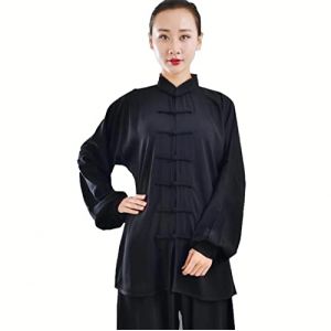 Kung Fu V&ecirc;tements Tai Chi Uniformes Kung FU Costume Arts Martiaux Costume Tenue Wing Chun pour Homme Et Femme,Black-S (攀枝花周彬商贸有限公司, neuf)