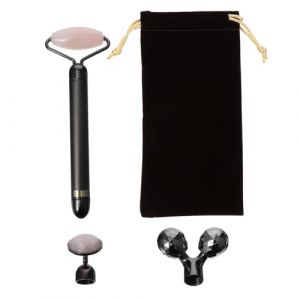 IWOWHERO 1 Ensemble Masseur De Jade Masseur &agrave; Rouleaux De Visage Rouleau Facial Rouleau De Visage Masseur Facial Masseur &agrave; Rouleaux Faciaux De Massage &Eacute;lectrique Alliage De Zinc (Langeriy, neuf)