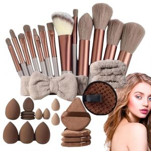 Kit de pinceaux pour les yeux au quotidien | Kit de maquillage professionnel | Ensemble de pinceaux de maquillage pour d&eacute;butants | Kit cosm&eacute;tique professionnel doux et portable avec artiste pour la (mjingste, neuf)
