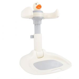 Support de Douche de bébé, Chaise de Bain de Bain de Bain pour bébé bébé avec Porte-douche Pliante Baby Shower Stand Hauteur Ajustement de Dessin animé Canard de Dessin animé (Gulaer, neuf)