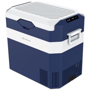 BINGI Glaci&egrave;re Electrique Voiture 38L Silencieuse (&le;45dB) R&eacute;frig&eacute;rateur de Voiture &agrave; Compression -18&deg;C &agrave; +15&deg;C, 12V/24V/220V, Pour Van, Camion, Bateau,Voiture, Maison, Dortoir, Pique-nique, Camping (Bingi Car Refrigerator, neuf)