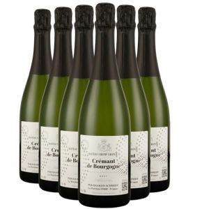 Crémant de Bourgogne Chardonnay - Blanc 2023 - Château Grand Grange - Vin Blanc de Bourgogne (6x75cl) Effervescent (e-boissons, neuf)