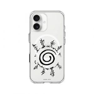 RhinoShield Coque Compatible MagSafe [iPhone 17] | Clear, Anti-jaunissement, Force magn&eacute;tique sup&eacute;rieure, d&eacute;passe Les Normes Militaires de Protection - [Naruto Shippuden/Logo - Naruto Sceau] (RHINOSHIELD - Evolutive Labs, neuf)