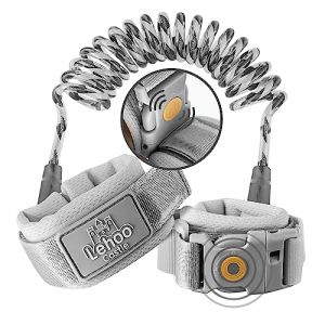 Lehoo Castle Anti Perdu Poignet Ceinture, R&eacute;glable Serrure &agrave; induction magn&eacute;tique Laisse Enfant, 1.5M Harnais de S&eacute;curit&eacute; pour Enfant, Fonction de Fluorescence, B&eacute;b&eacute; Marcheur Bracelet (Toi Bani EU, neuf)