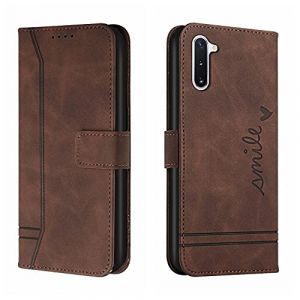 Bravoday Coque pour Galaxy Note 10, Etui Cuir avec Magnetique, Flip Pochette Housse pour Galaxy Note 10 Protection, Marron (Bravoday, neuf)
