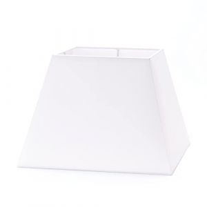 Abat-jour carr&eacute; blanc, abat-jour de rechange, abat-jour pour lampes de table et appliques murales avec douille E27 (leuchtenoutlet, neuf)