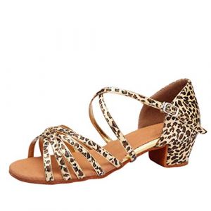 LaoZan Chaussures Danse de Salon Femmes Sandales de Danse pour Salsa Latine Tango Enfant Filles Chaussure a Talon (comme l'image#2, Taille 36) (LAOZAN EU, neuf)