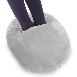 LUFEIS Chauffe-pieds,Chauffe-Pieds électrique,Chauffe-Pieds en Tricot,Chauffage Des Pieds Électrique,Chaussons Chauffants,Doublure Intérieure Pelucheuse et Lavable,pour pointure jusqu'à 45,Gris (weiyuyu, neuf)