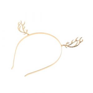 BESPORTBLE -t&ecirc;te En Bois De No&euml;l Costume De Vache Pour Tout-petit Vache Brune D&eacute;guisement D'animal De Ferme Adulte Arcs &agrave; Carreaux De Buffle Bandeau Oreilles De Vache Adulte Cerf Alliage (Breeze & Leaves, neuf)