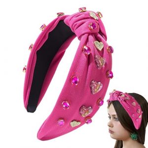 Serre-tête en forme de cœur avec strass en forme de cœur pour femme - Décoration élégante pour fêtes de Noël (peijinor, neuf)