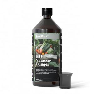 ProviPlant BIO Vinasse Engrais liquide – Engrais organique pour tomates, salade, etc. – 1 litre de concentré pour jusqu'à 200 litres d'eau d'arrosage – Pour jardin et balcon – Fabriqué en Allemagne (KIWIRI - Europas Kiwi-Spezialisten, neuf)