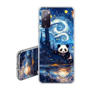 JEZSTHAI Coque Compatible avec Samsung Galaxy S20 FE Housse Silicone TPU Transparente Souple Antichoc,&Eacute;tui de Protection avec Motif Dessin Esth&eacute;tique,Panda (KARSTHAI, neuf)