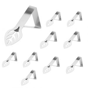 Pinces &agrave; Nappe,10 Pcs Pince Nappes,Pince pour Nappes de Table,Pinces &agrave; Nappe en Forme de Feuille Table pour Pique-Nique pour F&ecirc;te,Mariage,Restaurant,Camping,Essentiel (ShiR Treasure, neuf)