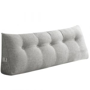 Coussin Compensé Triangulaire, Oreiller De Lecture Tête De Lit, Dossier De Tête De Lit Amovible, Coussin Lombaire En Coin, Support De Positionnement,Coussin Triangulaire,160*50*20 cm-lime argenté (Hechheu, neuf)