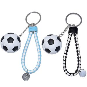 MWUMRCM 2 Pcs Porte-Cl&eacute;s de Football, Porte-cl&eacute;s de Mini Football Porte-Cl&eacute;s de Faveur de Football Balles Anti-Stress de Football d&rsquo;&Eacute;quipe de Football Ballons de Sport Remplissage de Sacs de Cadeaux (WU ZHISHUN DE DIAN, neuf)