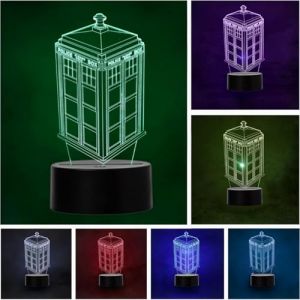 Wolobox Lampe LED Tardis Doctor Who Changa couleur USB Lumière nocturne et décoration (Gestiones Digitales, neuf)