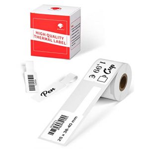 Phomemo M220 C&acirc;ble &eacute;tiquette Adh&eacute;sive Pour Imprimante D'&eacute;tiquettes M220 M250 M120 M110 M200 M221, &eacute;tiquettes Thermiques C&acirc;bles, 25 x 38-40 mm, 100 &eacute;tiquettes/rouleau (Phomemo YQ, neuf)