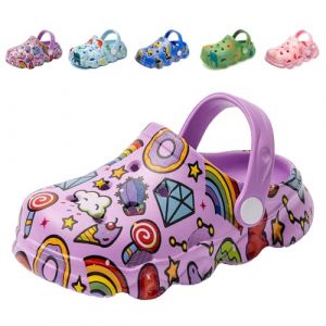 Sabots Mules Enfant Garcon Fille Pantoufles Chaussures de Jardin Dinosaur Chaussons &Eacute;t&eacute; Sandales de Plage Maison Antid&eacute;rapant Chaussons Violet EU 27 (Taille de l'&eacute;tiquette 170mm) (bobing, neuf)