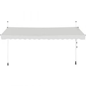 HOMASIS Store à Serrage 150/200/250/300/350/400 cm, Protection Solaire réglable en Hauteur sans perçage, auvent avec manivelle, Store banne Manuel à Bras articulé, pour l'extérieur (Beige, 3.5m) (Homasis, neuf)