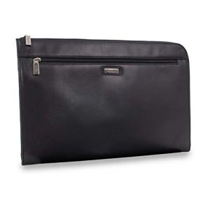 Visconti - Porte Document Cuir Homme - Pochette Pour A4 Bloc-Note et Tablette - Portefeuille Zipp&eacute; - Conf&eacute;rencier Organiseur - 18238 BOND - Noir (The Real Handbag Shop, neuf)