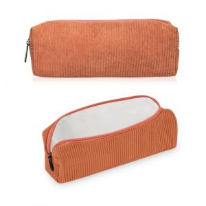 GIDWRIY Trousse &agrave; Crayon en Velours C&ocirc;tel&eacute;,Trousse Ecole Aesthetic,Trousses Scolaire,Pencil Case,Trousses Ronde Grande Capacit&eacute;,Fourniture Scolaire Pochette &agrave; Stylos,Sac de Rangement pour Crayon (GOLDEN COVE 2025, neuf)