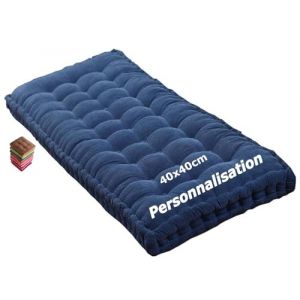 Matelas de Sol capitonné ou Coussin pour Banc de Jardin 1/2/3 Places, Banquette et Chaise Longue Palette, 170 cm, 180 cm, Coussin pour Banc 150 cm Exterieur Interieur sur Mesure(Denim Blue 1d,80x30 cm (sanroy, neuf)