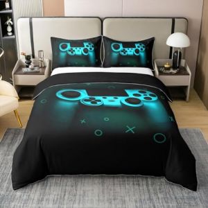 Homewish Parure de Lit 140x200 en Coton, Housse de Couette Gar&ccedil;on de Jeu, Ensemble de Literie Manette de Jeux, Housse Couette Joueurs de Hip-Hop, D&eacute;coration de Chambre &Agrave; Coucher, Doux (Suzhou yiyanyun e-commerce Co., Ltd, neuf)